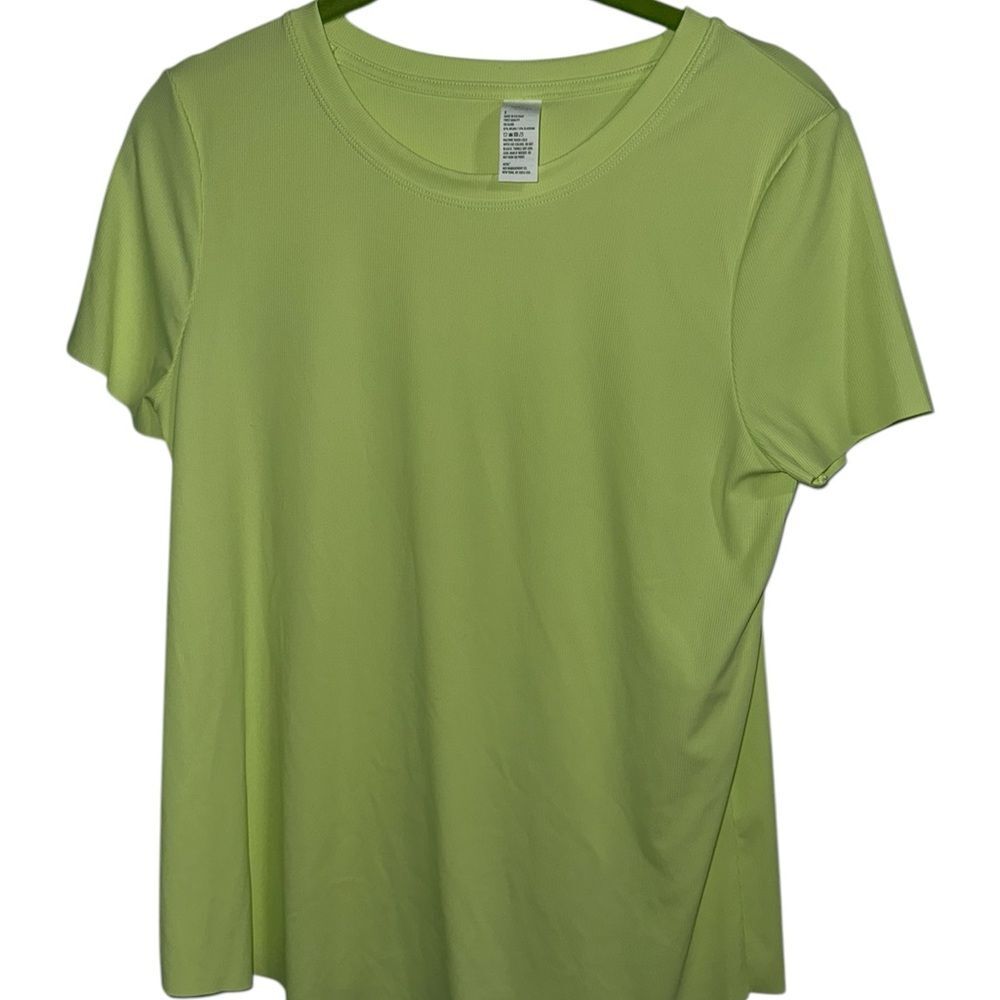 Aerie OFFLINE Ribbed Performance Tee Lime Green Size Small